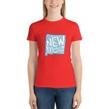 New Mexico Bubble Letter - Short sleeve women's t-shirt