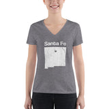 Santa Fe Love - Women's fashion deep v-neck t-shirt