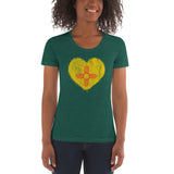 Grunge Zia Heart - Women's crew neck t-shirt